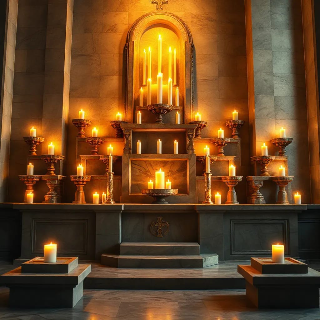 Serene interior of a church sanctuary